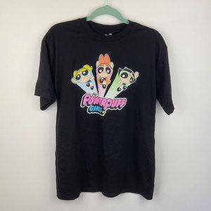 Powerpuff Girls Cartoon Network Black Graphic Short Sleeve Oversized Tee sz M